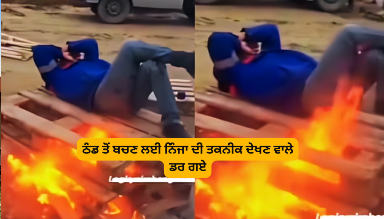 ਠੰਡ ਤੋਂ ਬਚਣ ਲਈ ਨਿੰਜਾ ਦੀ ਤਕਨੀਕ ਦੇਖਣ ਵਾਲੇ ਡਰ ਗਏ