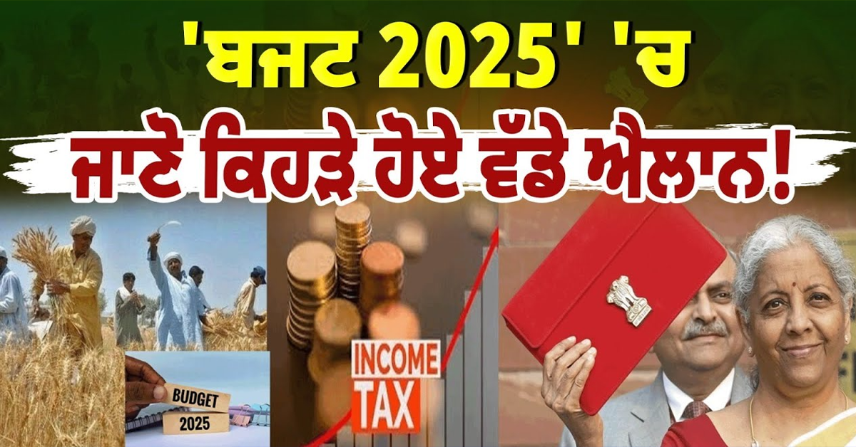 'ਬਜਟ 2025' 'ਚ ਹੋਏ ਕਿਹੜੇ ਵੱਡੇ ਐਲਾਨ